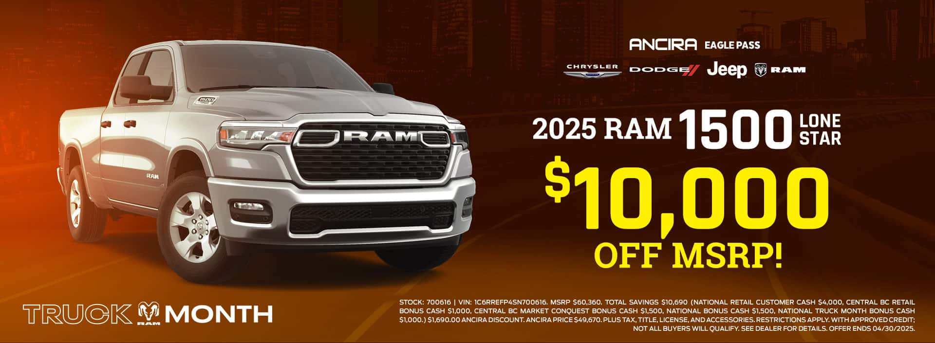 Apr25 2025 ram1500 lone star