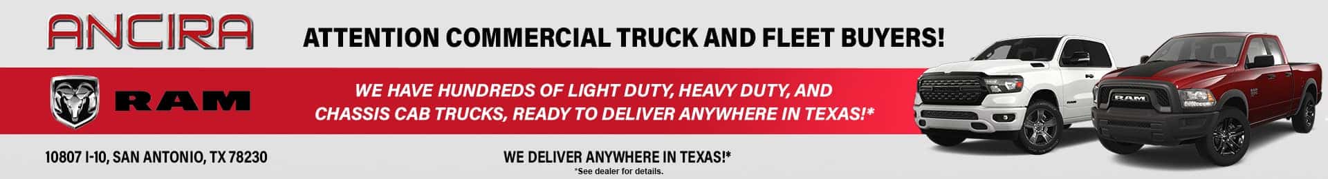 Ram Heavy Duty trucks in San Antonio Texas promo banner