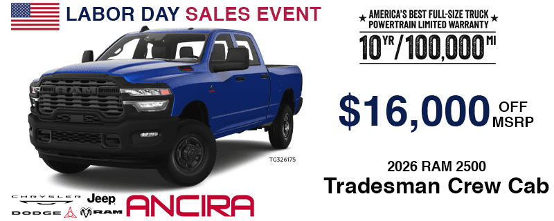 2026 Ram 2500 Tradesman September Labor Day Special in San Antonio - Ancira CJDR