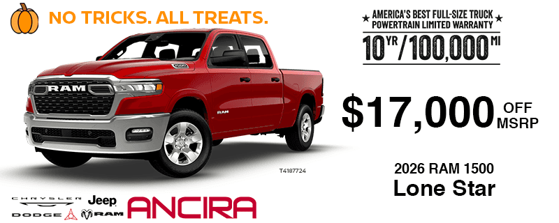 2026 Ram 1500 Lone Star October Month End Special in San Antonio - Ancira CJDR
