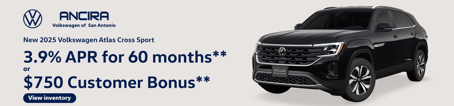 May25-VW-San-Antonio-Web-Desktop-1920×450-New-2025-Volkswagen-Atlas-Cross-Sport