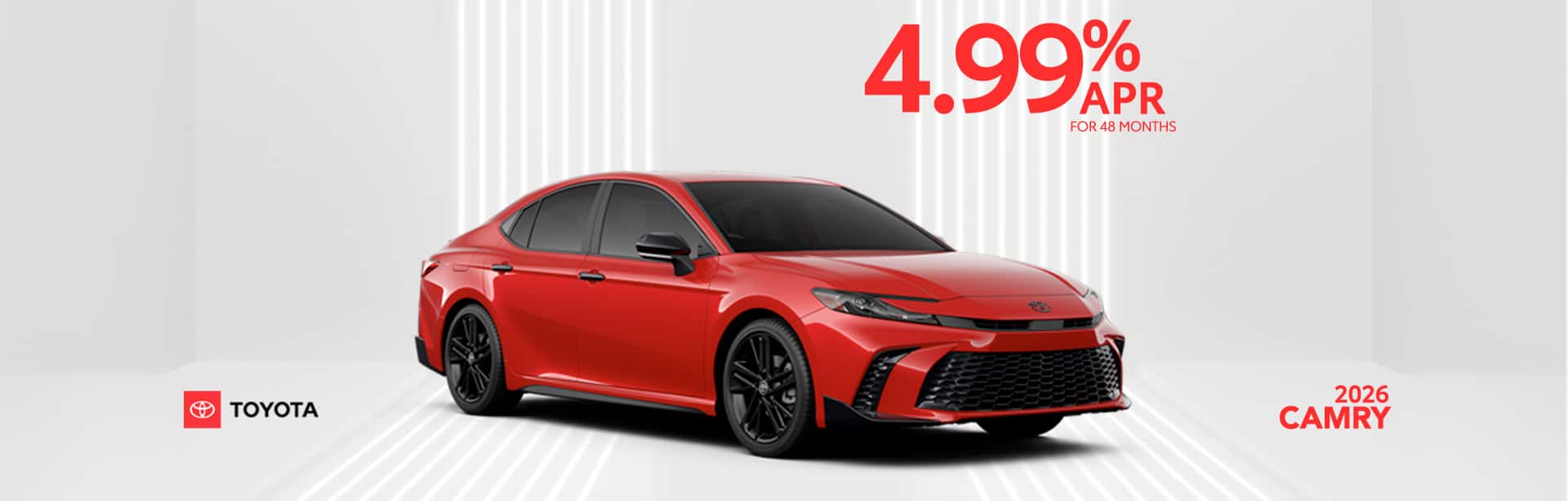 4.99% APR offer on new Camry
