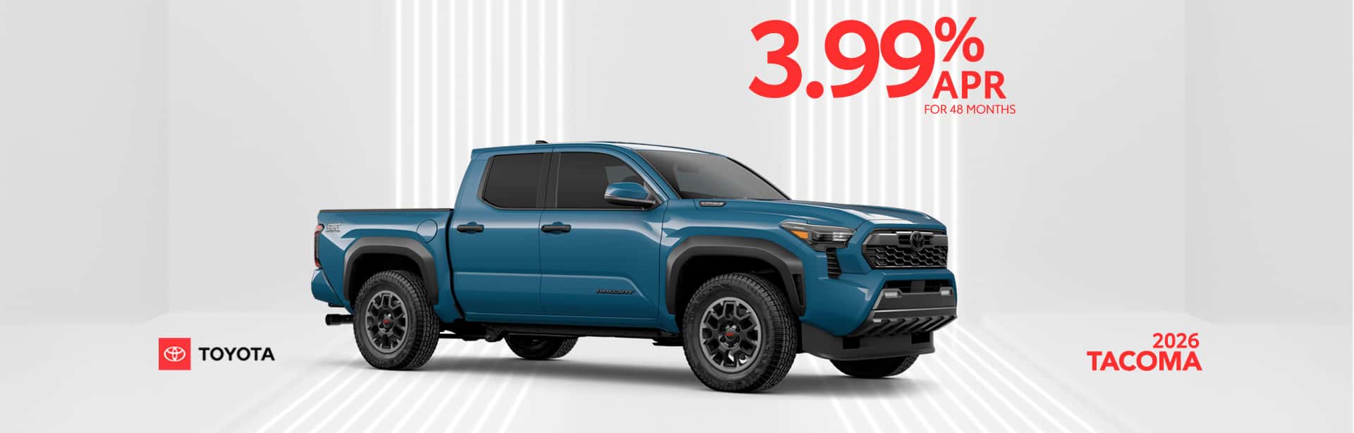 3.99% APR offer on new Tacoma