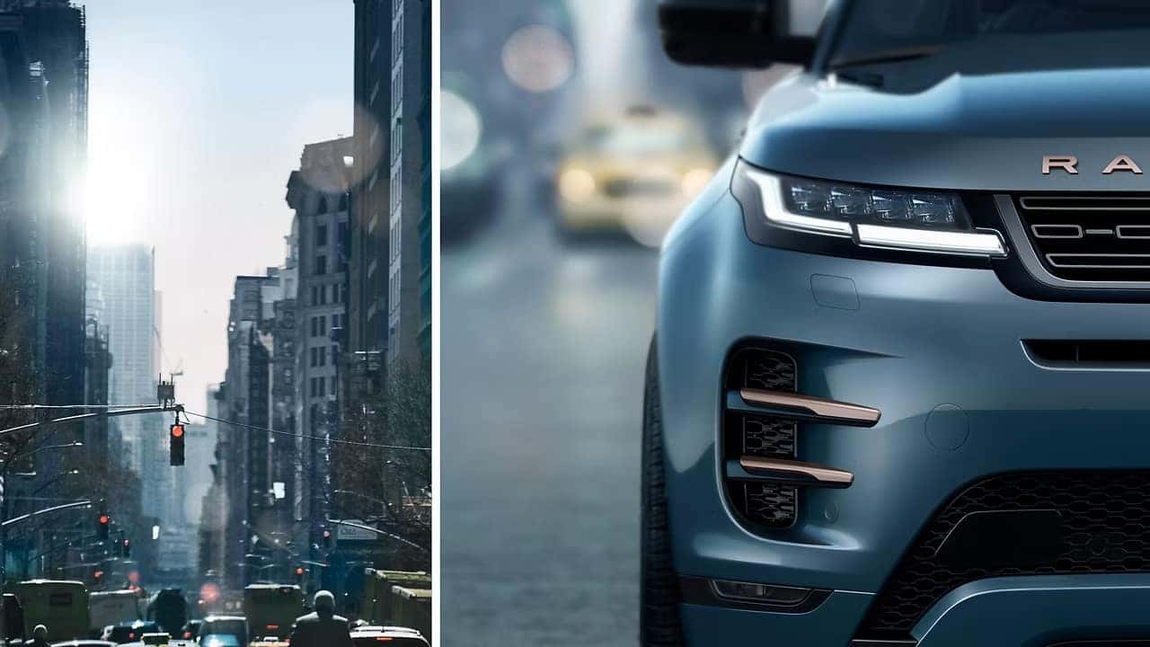 2026 range rover evoque front grille view
