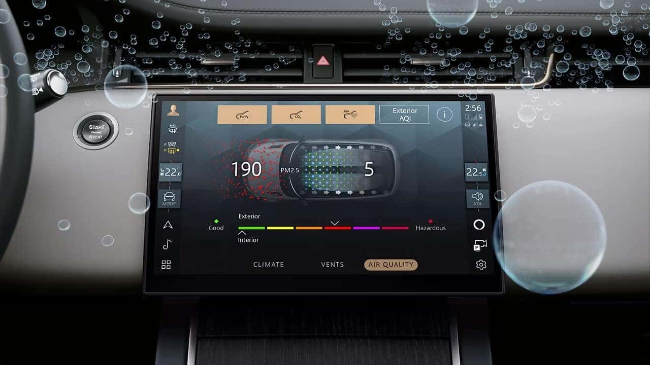 2026 range rover evoque cabin air purification plus system
