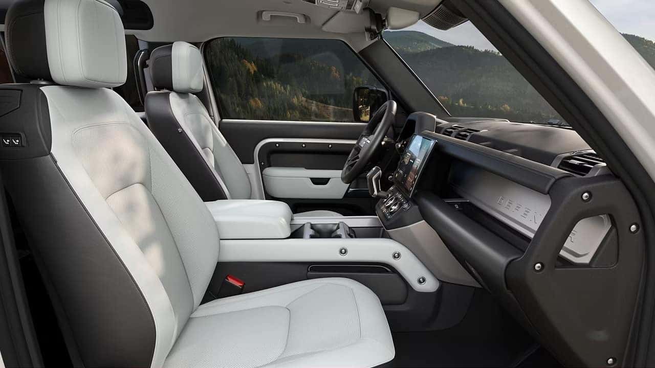 2026 land rover defender 90 v8 interior front seating