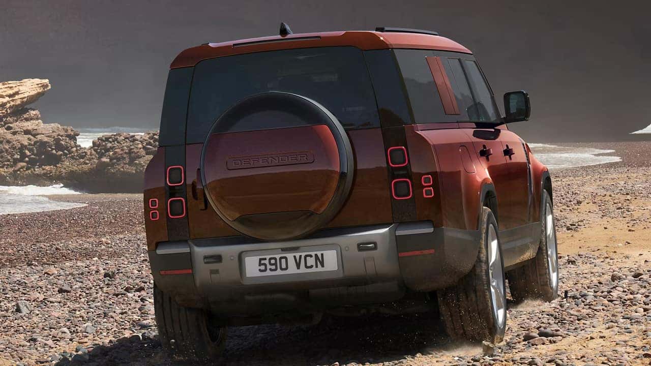 2027 land rover defender 130 rear exterior view