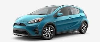 sideview of the Prius c Hybrid, part of the Toyota Hybrid Lineup