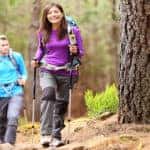 Hikers in forest
