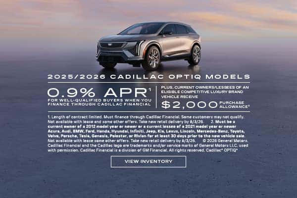 2025 and 2026 Cadillac OPTIQ Models