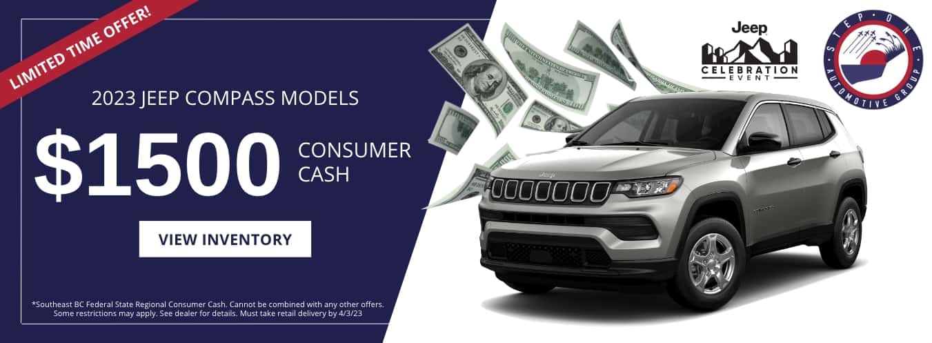 2023 Jeep Compass Models $1500 Consumer Cash at CDJR South Savannah