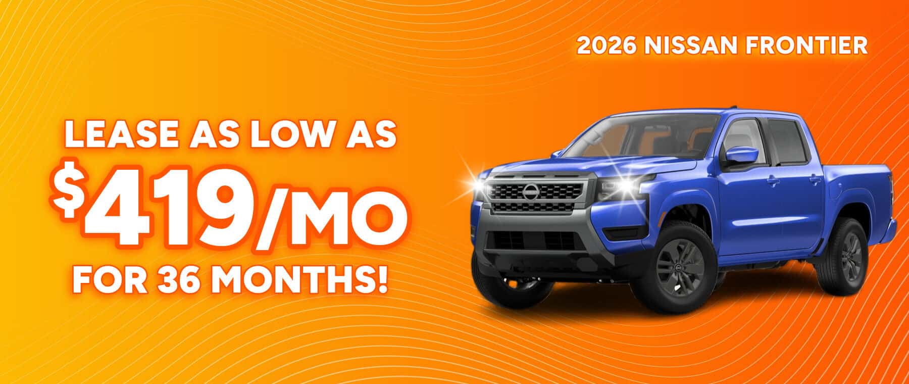 Lease special on a Nissan Frontier near New Albany, Indiana