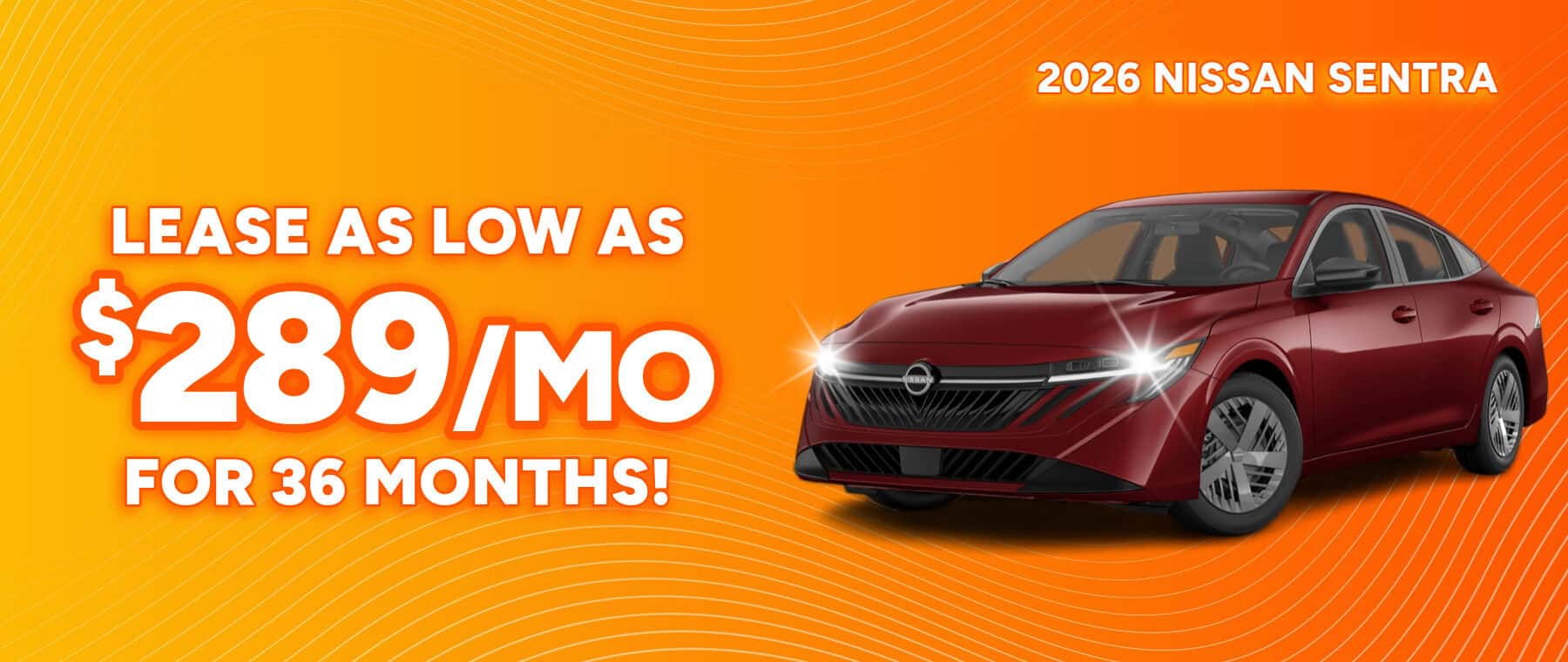 Special lease deal on a New Nissan Sentra near Columbus, Indiana