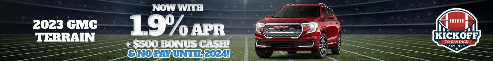 No Payments for 90 Days on a new GMC Terrain near New Albany, Indiana