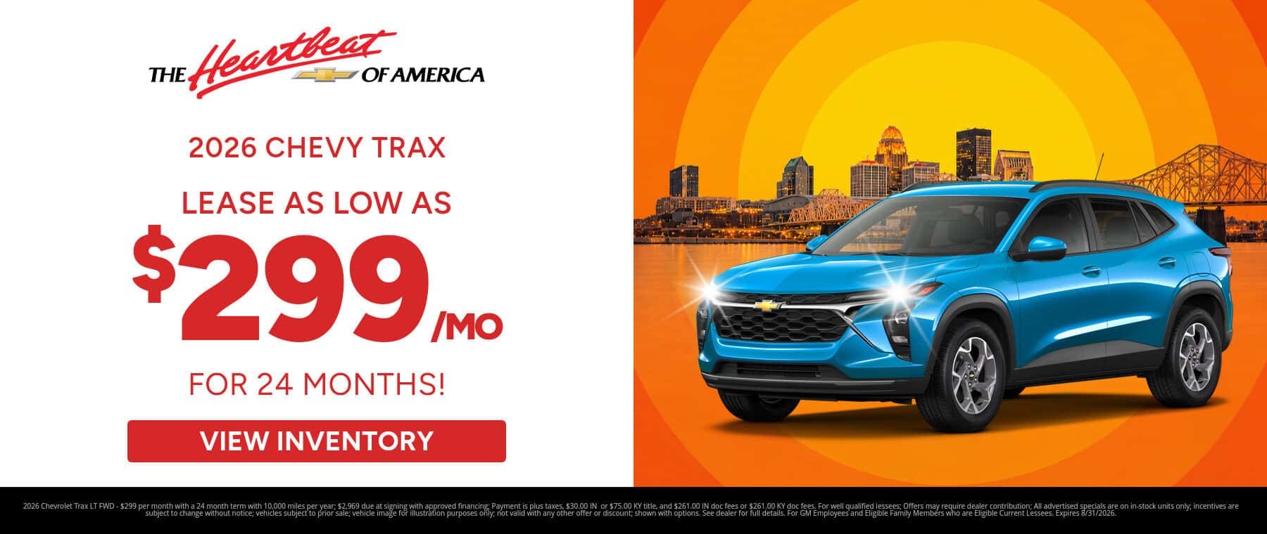 New 2026 Chevrolet Trax special offer near Sellersburg, IN