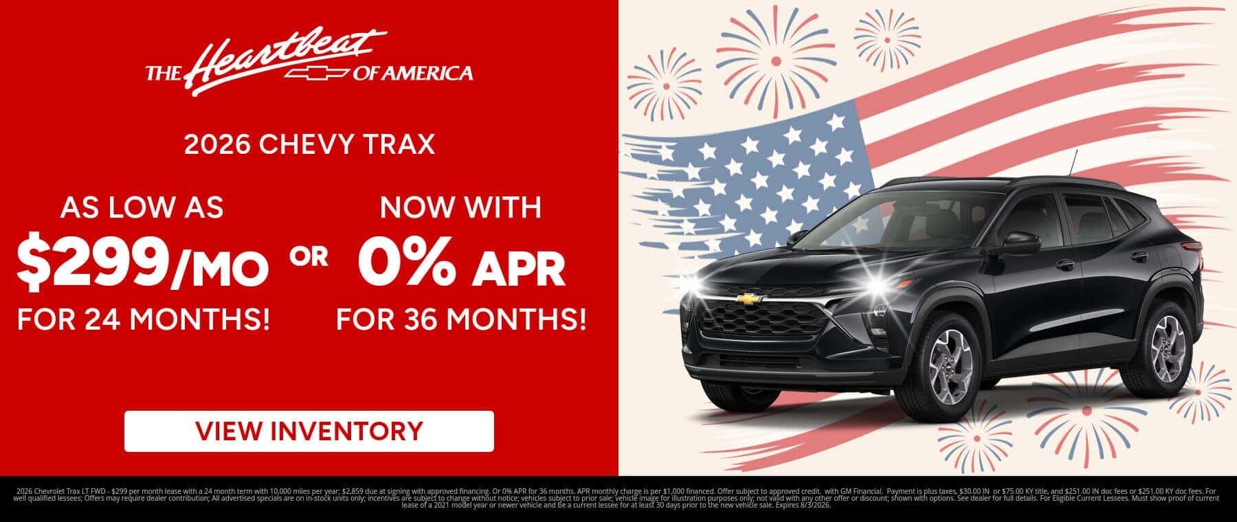 New 2026 Chevrolet Trax special offer near Sellersburg, IN