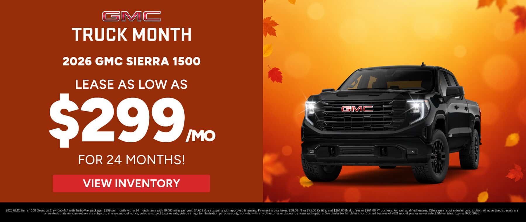 Best lease payments on a 2026 GMC Sierra 1500 near Clarksville, Indiana