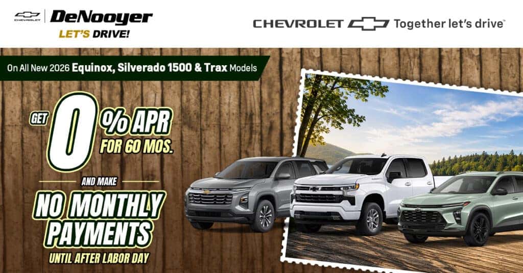 New 2026 Equinox, Silverado 1500, Trax models