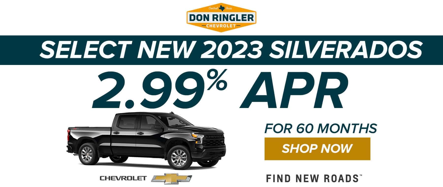 Select New 2023 Silverados 2.99% APR