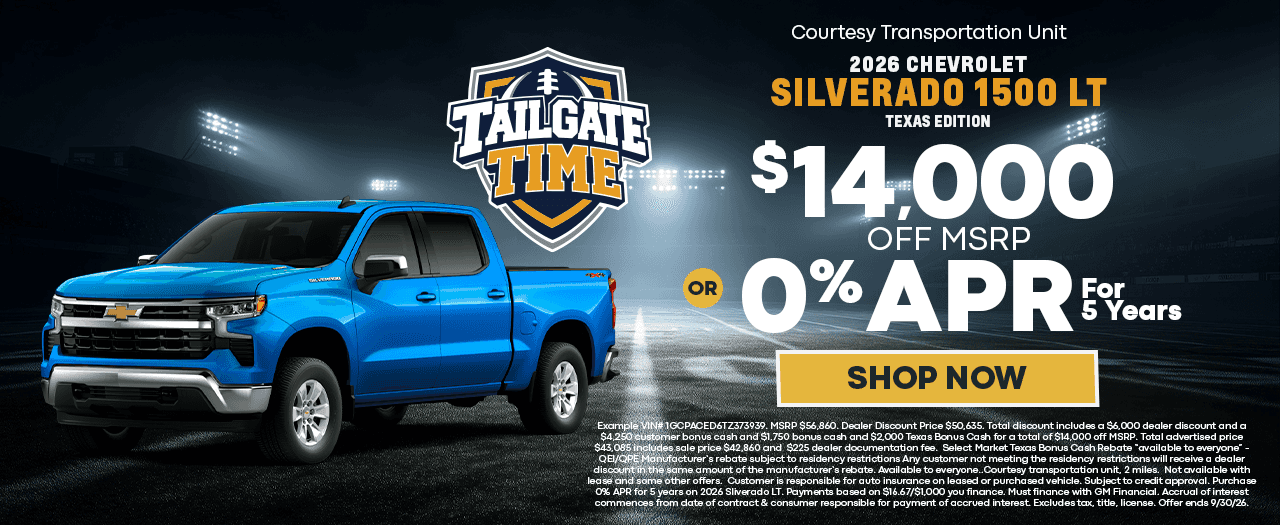 Silverado 1500 Off MSRP Offer in Temple, TX