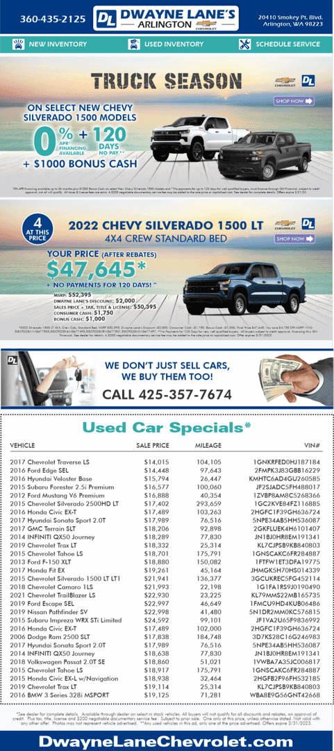 Dwayne Lanes Chevrolet Arlingtonnull