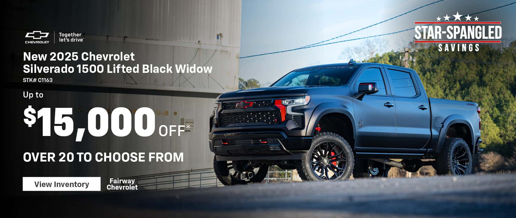 New 2025 Chevrolet Silverado 1500 Lifted Black Widow