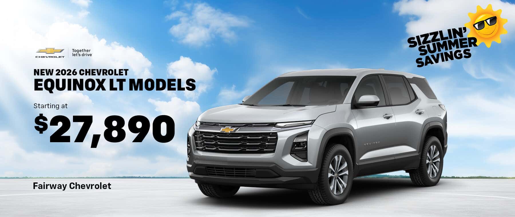 Get A New 2026 Chevrolet Equinox LT Starting at $27,890