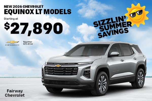 Get A New 2026 Chevrolet Equinox LT Starting at $27,890