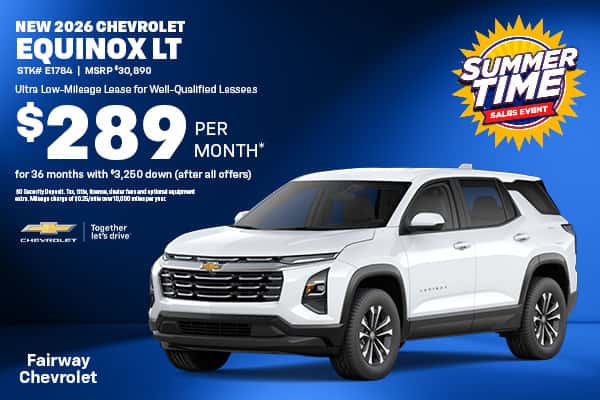 Lease A New 2026 Chevrolet Equinox LT for $289/month
