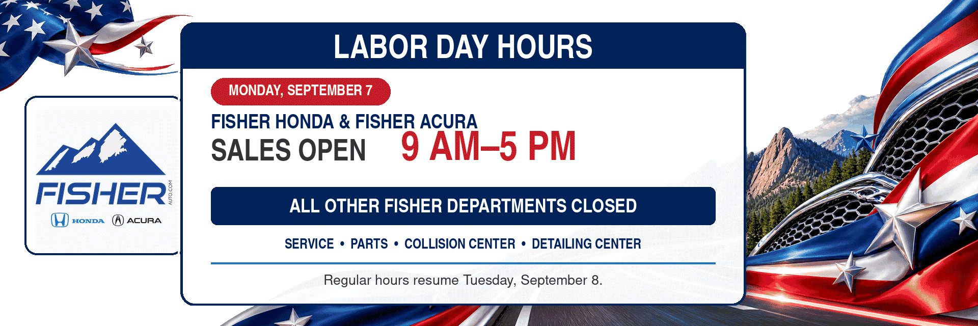 Happy Labor Day Boulder Dealership Sale