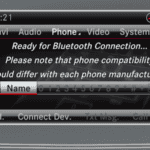 Mercedes-Benz Bluetooth display on touchscreen interface