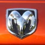RAM logo with a red background