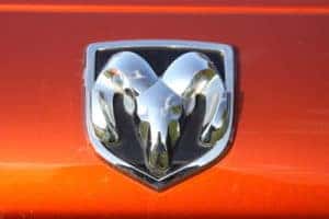 RAM logo with a red background