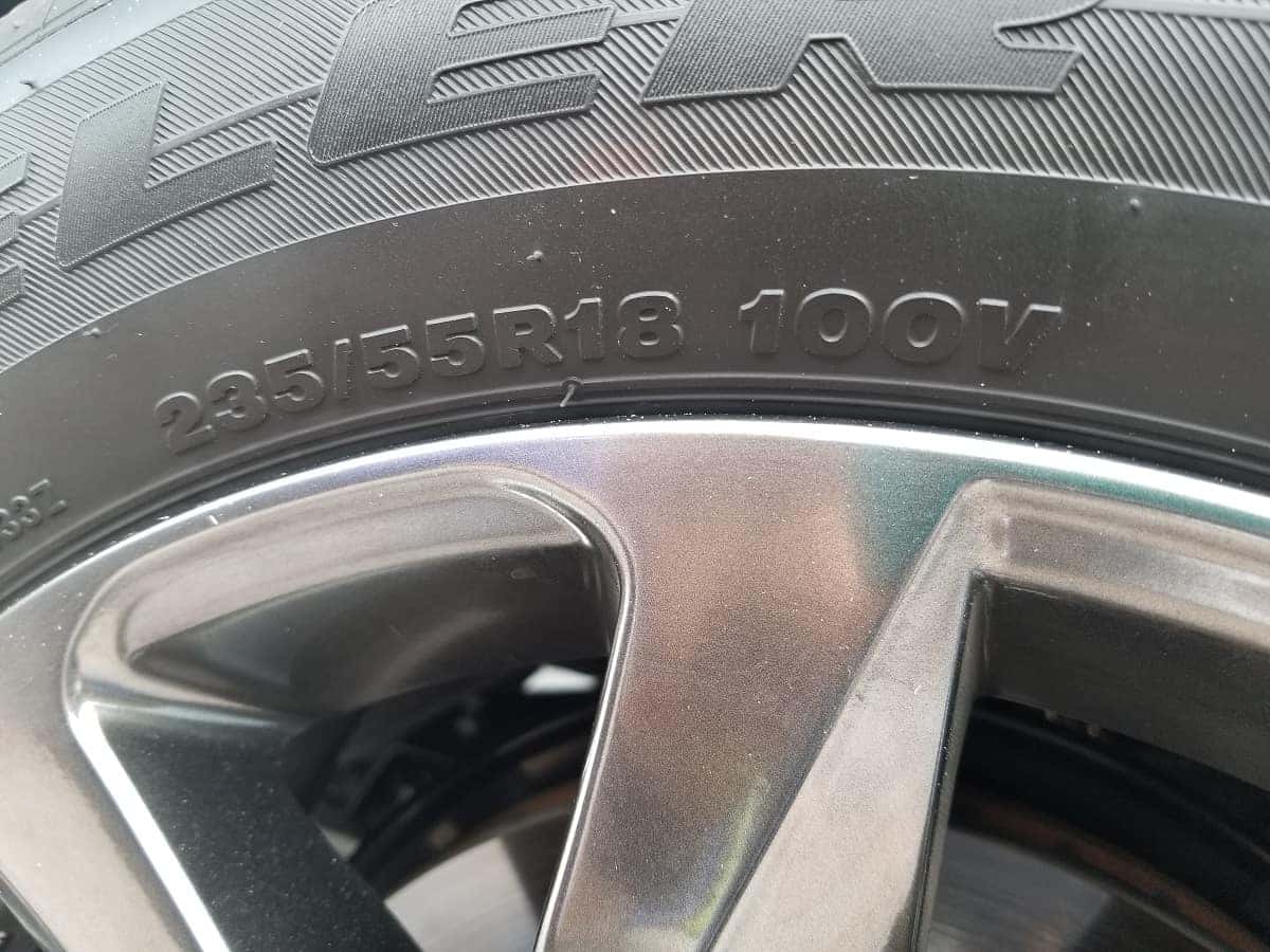 Tire Size Chart For 18 Inch Rims