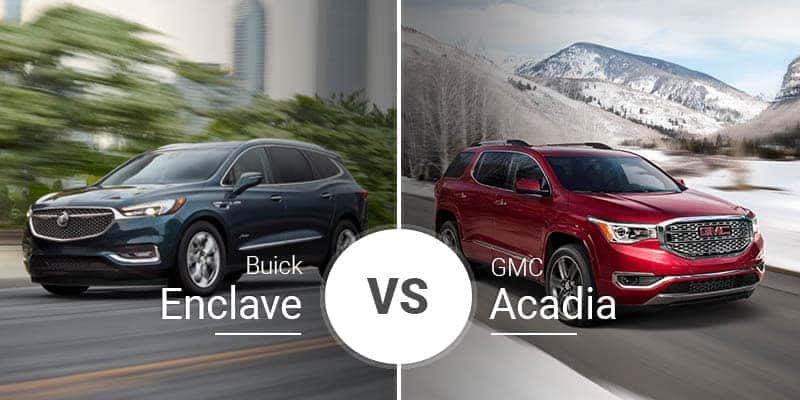 buick enclave vs gmc acadia buick enclave vs gmc acadia