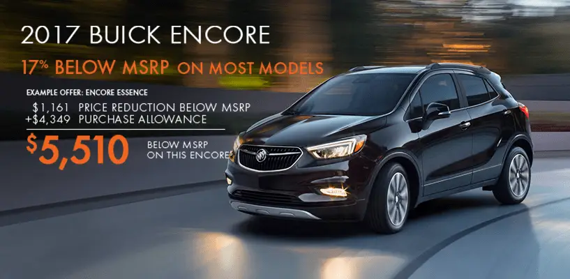 17% Below MSRP On Most 2017 Encore Models! - Garber Buick GMC