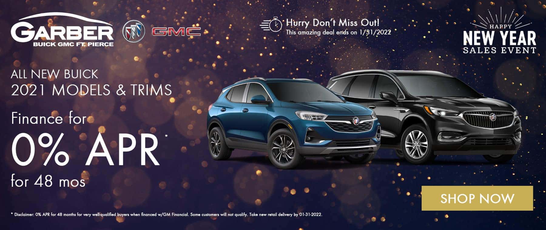 Garber Buick GMC – (Happy New Year Sales Event) All 2021 Buick Models & Trims – 0% APR for 48 months-DESKTOP