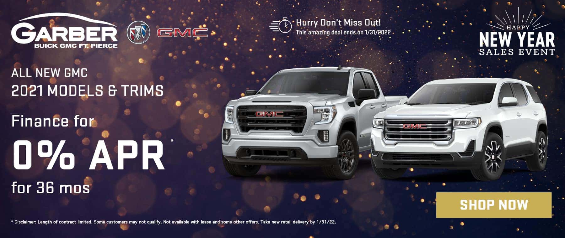 Garber Buick GMC – (Happy New Year Sales Event) All 2021 GMC Models & Trims – 0% APR for 36 months-desktop