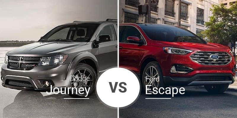 dodge journey models compared Dodge Journey Vs. Ford Escape: Three-Row SUV Shootout