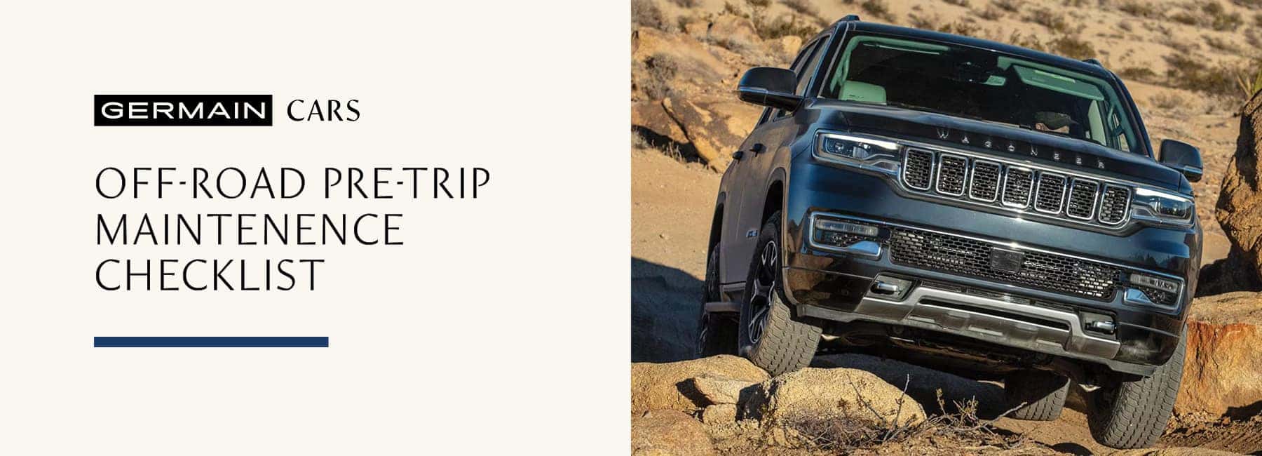 Off-Road Vehicle Maintenance Pre-Trip Checklist - Germain Cars