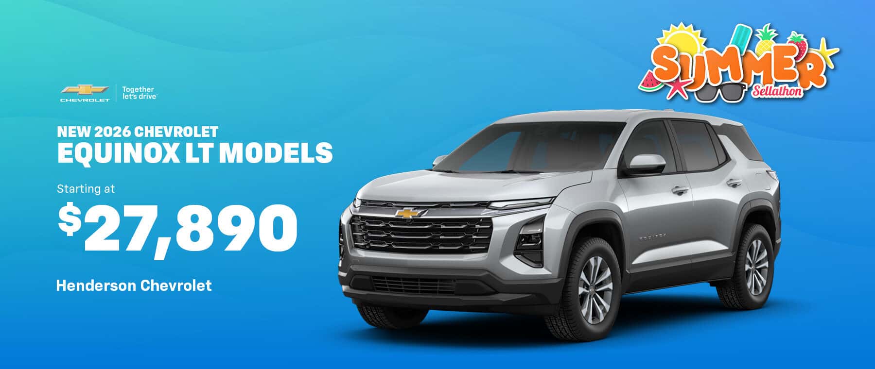 Get A New 2026 Chevrolet Equinox LT Starting at $27,890