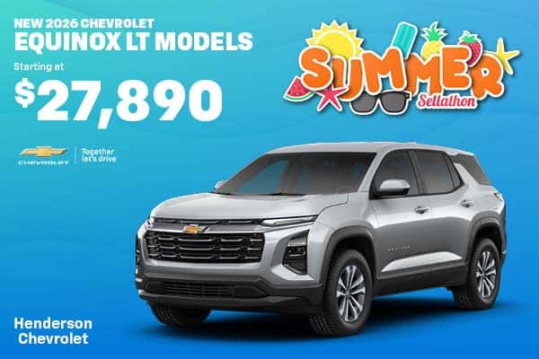 Get A New 2026 Chevrolet Equinox LT Starting at $27,890