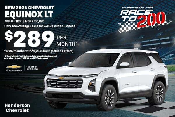 Lease A New 2026 Chevrolet Equinox LT for $289/month