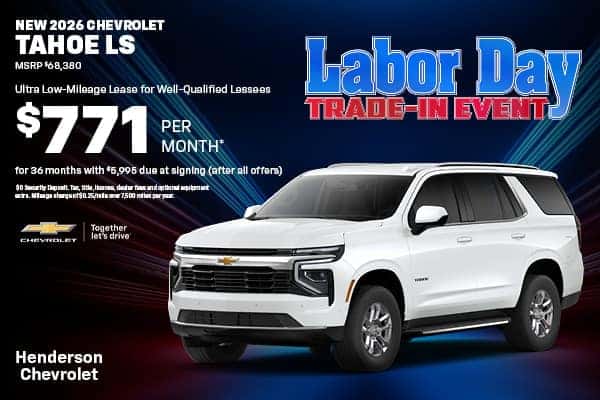 Lease a New 2026 Chevrolet Tahoe LS for $771/month