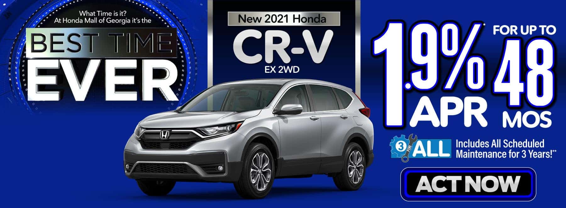 New 2021 Honda CR-V - 1.9% APR for up to 48 months - Act Now