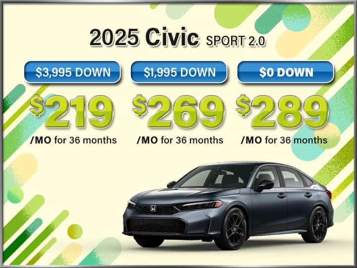 New 2025 Civic Sport 