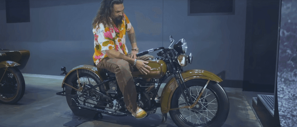 Jason Momoa visits Harley HQ & Museum | Huntington Beach ...