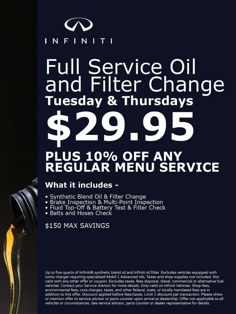 INFINITI charlotte july service specials