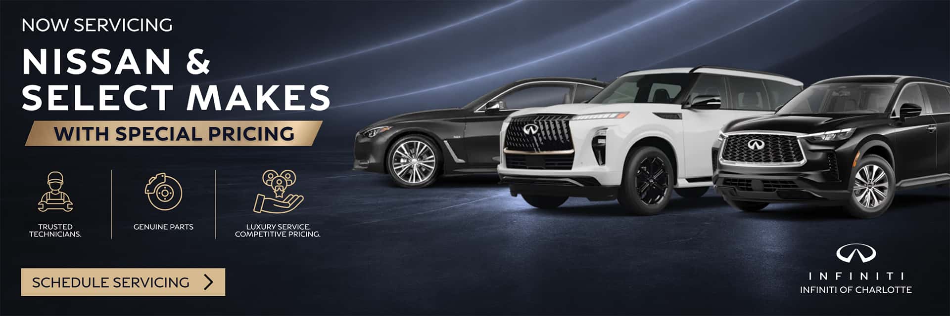INFINITI charlotte service and parts special nissan and select makes