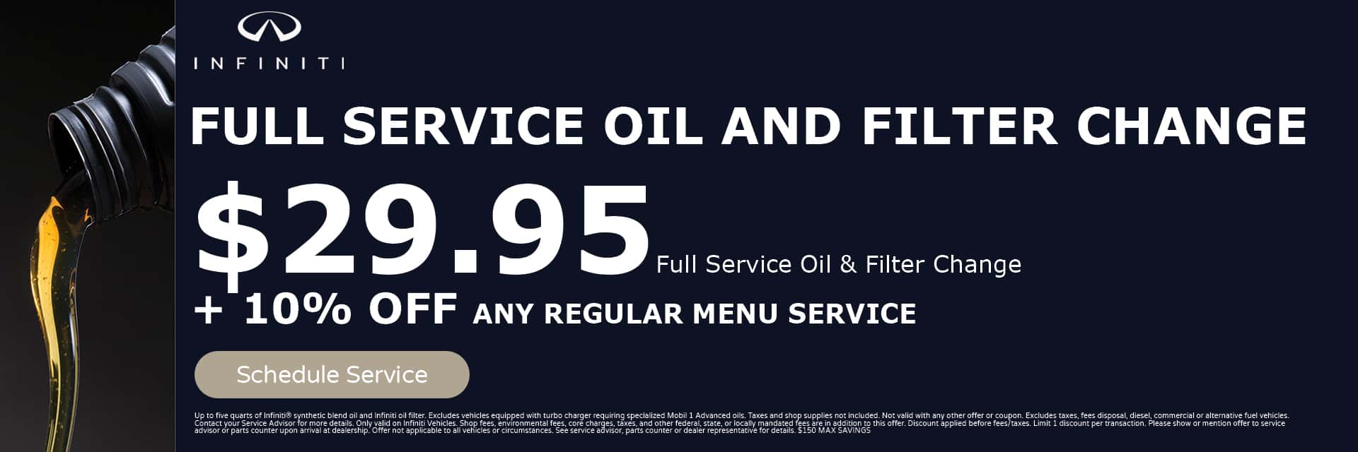 INFINITI charlotte service and parts special